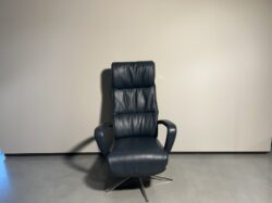 Toekomst Twice TW191 relaxfauteuil sale blauw leer - Mobiel Interieur